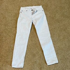 KUT from Kloth white jeans, mid rise straight fit